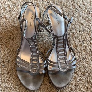 Silver 2 inch heels